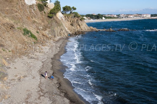 Una cala a Argelès con vista sulla spiaggia di Racou