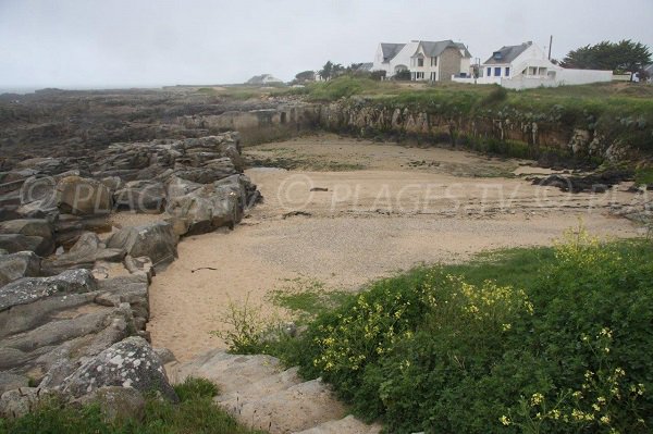 Photo de la crique dans la baie des Bonnes Soeurs à Batz sur Mer