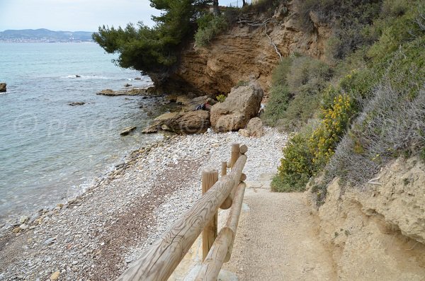 Plage du Bramaraou à St Cyr sur Mer dans le Var