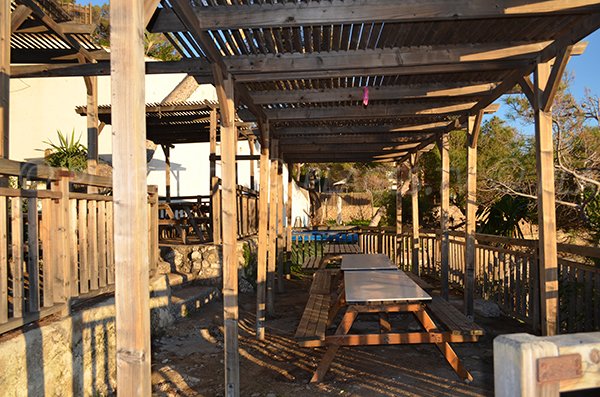 Picnic area in Cap d'Ail, sea area