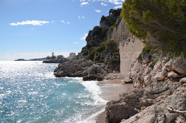 Crique de St Laurent d'Eze avec vue sur la pointe de Cabuel et St Jean Cap Ferrat