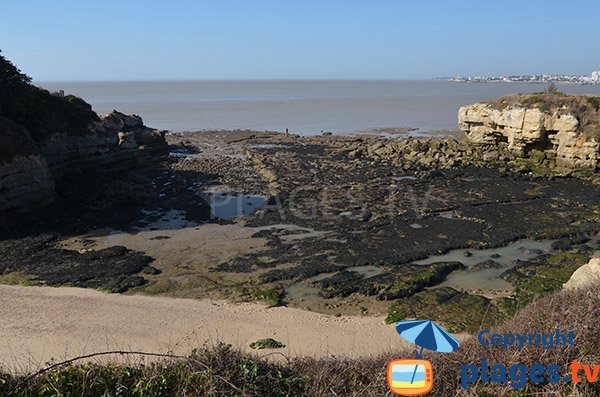 crique de la Corniche à St Georges de Didonne à marée basse