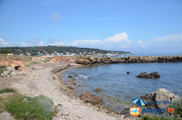 Bucht in der Nähe des Strandes von Garoupe