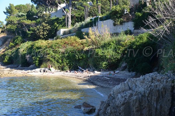 Côté gauche de la crique des Graniers de St Tropez