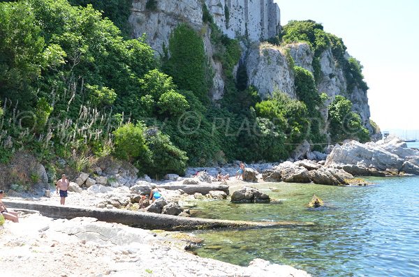 Plage à côté du restaurant de la Guérite sur les iles de Lérins