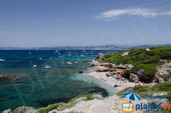 Cove in Embiez island in France