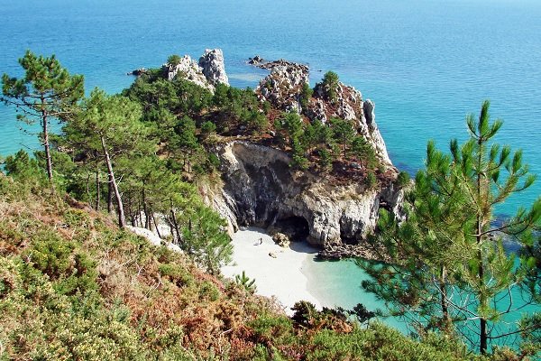 Photo de la crique de l'Ile Vierge à Crozon