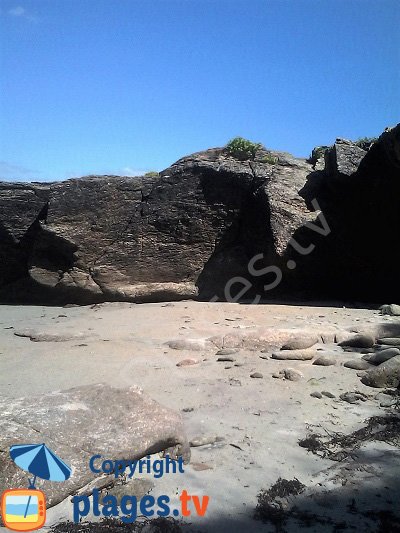 Sand cove near Grands Sables beach in Groix