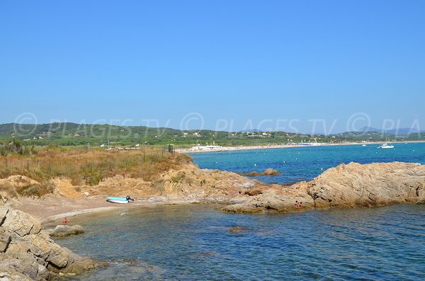 Photo of the creek and the beach of Pampelonne in France