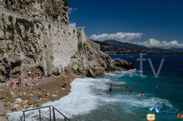 Creek in Monaco - view on Roquebrune Cap Martin