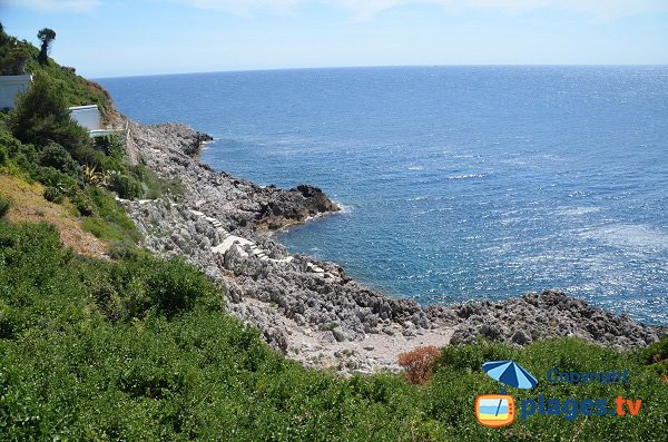 Beach below the lighthouse of St Jean Cap Ferrat