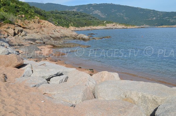 Beach next to the port of Cargèse