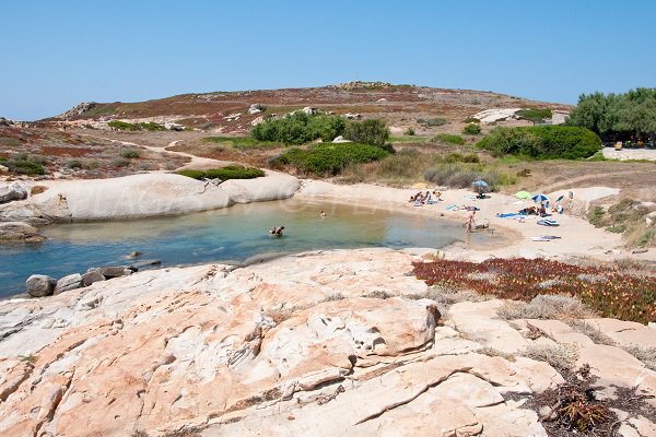 Beach at the point of Spanu at Lumio