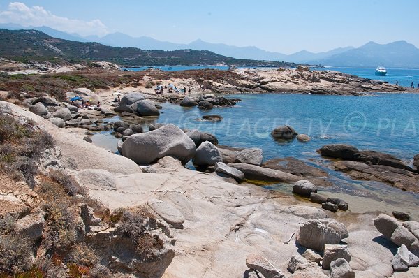 Baia con grandi rocce in Corsica - Punta di Spanu