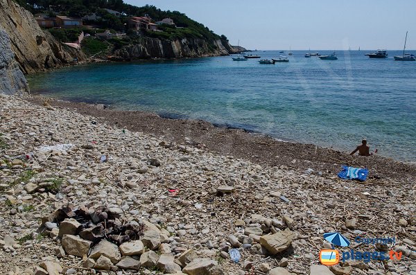 Secret cove in Sanary sur Mer in France