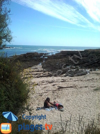 Access to the sea at low tide on a Groix cove