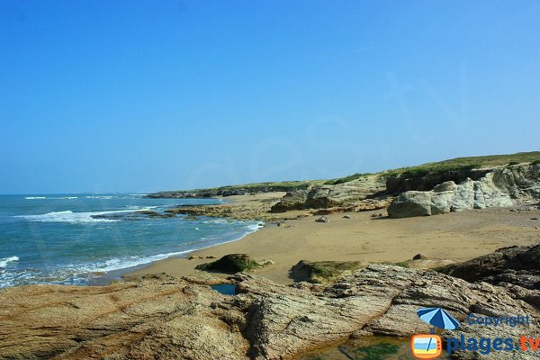 Photo de la crique de Sauzaie à Brétignolles sur Mer