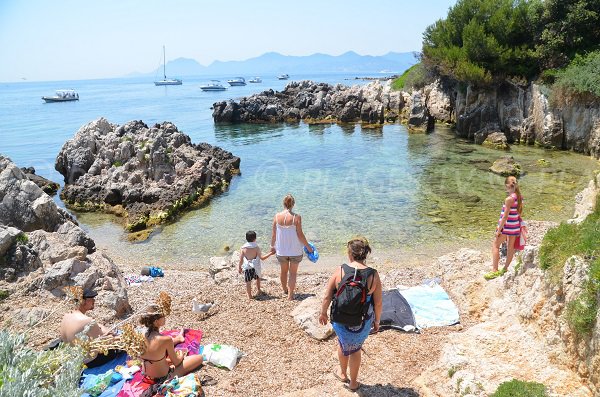 Confidential cove in Saint Honorat island - France