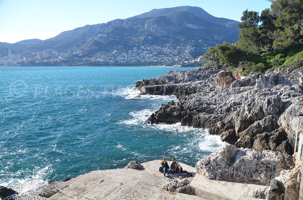View from costal path of Roquebrune