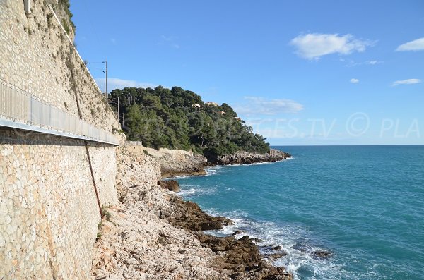 Bridge on the coastal path of Roquebrune Cap Martin