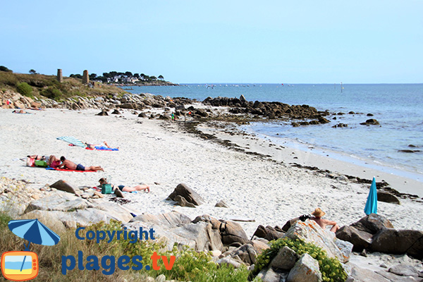 Photo de la crique au nord de la pointe de St Colomban - Carnac