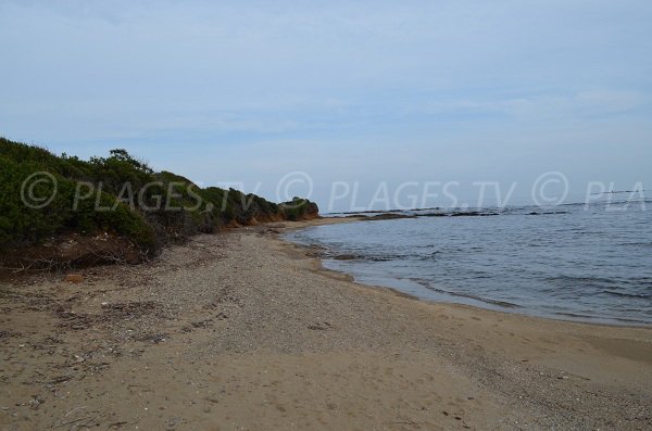 Plage de sable sur l'extrémité de la pointe des Sardinaux