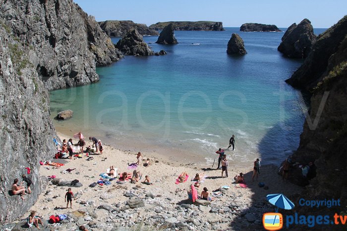 Grève des Curés in Belle Ile in France