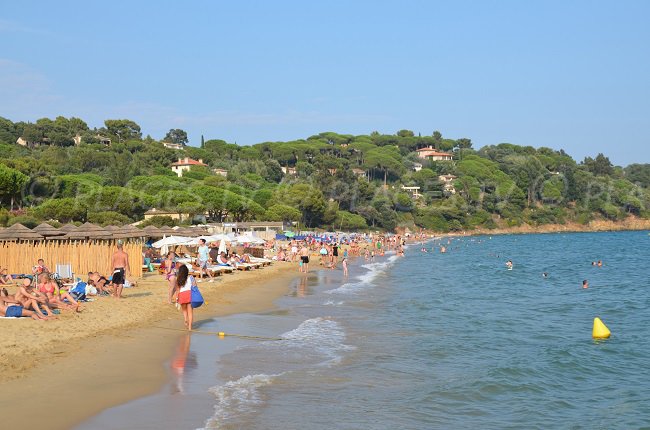 Landing beach of La Croix Valmer in south of France