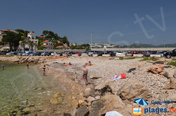 Photo de la plage autorisée aux chiens à Bandol