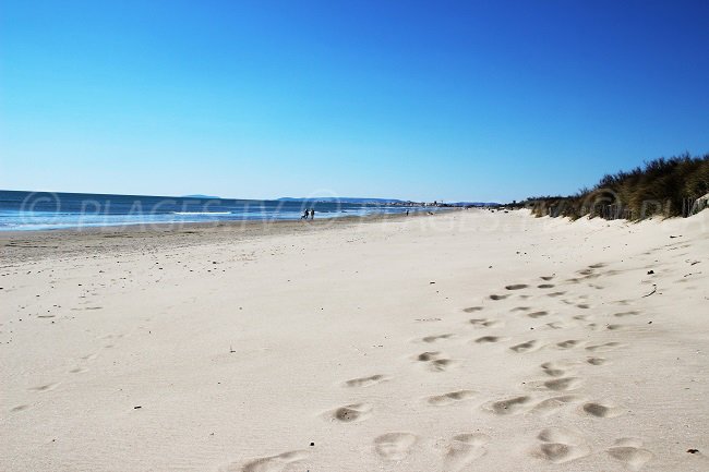 Plage d'Echirolles à la sortie de La Grande Motte