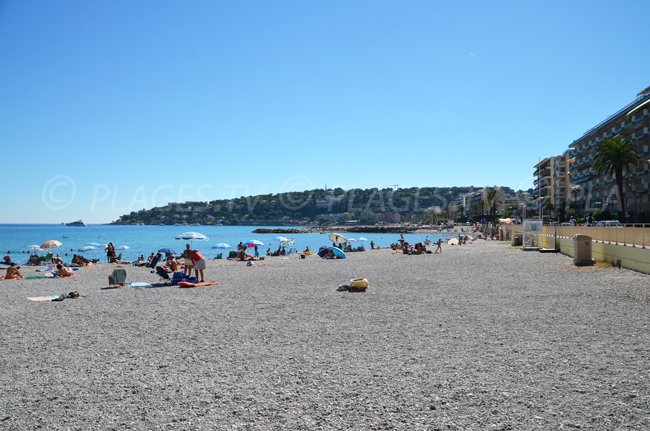 Extrémité de la plage de Roquebrune