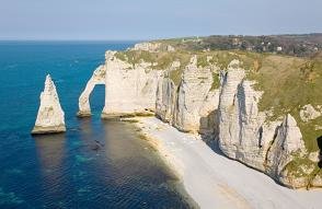 Cliffs of Etretat in Normandy - France