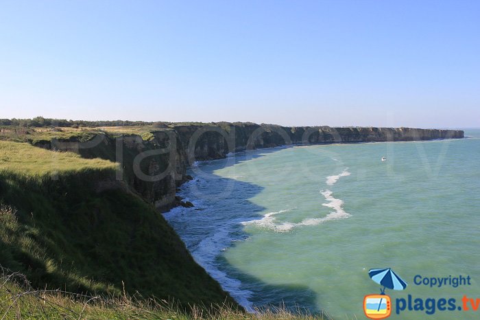 Falaises ouest de la pointe du Hoc