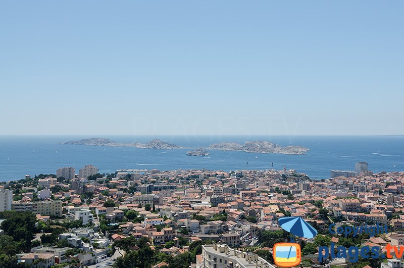 Frioul depuis Notre Dame à Marseille