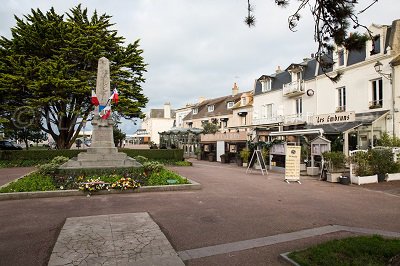 Seaside front of Courseulles-sur-Mer in France