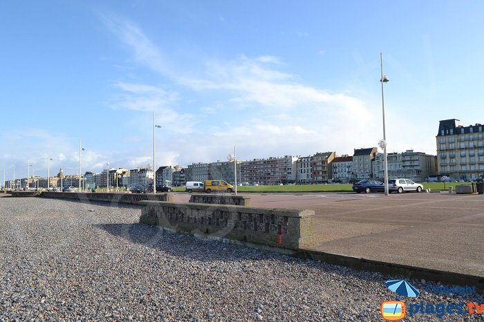 Dieppe seafront from the beach - France