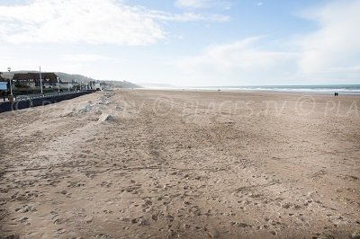 Beachfront of Tourgéville in Normandy