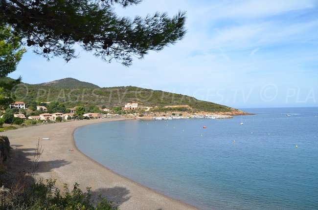 Main beach in Galéria in Corsica