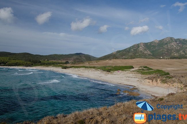 Grand Capo Beach in Ajaccio, untamed environment but often rough seas