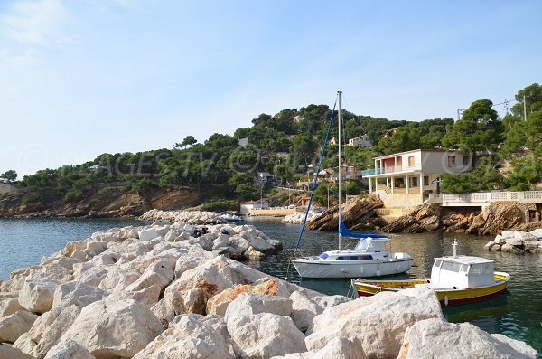 Port of Petit Méjean from Grand Méjean Calanque - France