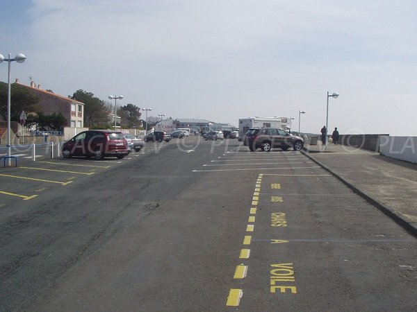 Parking of Grand beach near the casino - La Faute sur Mer