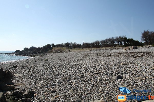 Pebble beach in Roscoff