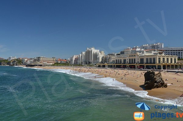 Grande Plage of Biarritz with the Casino
