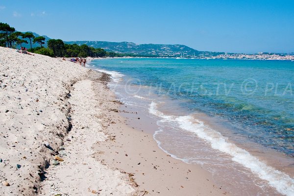 Photo de la plage de la Pinède de Calvi en direction de Lumio