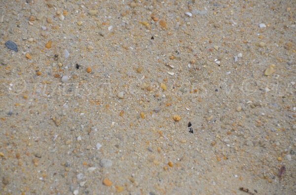 Sand and gravel of Carnac beach