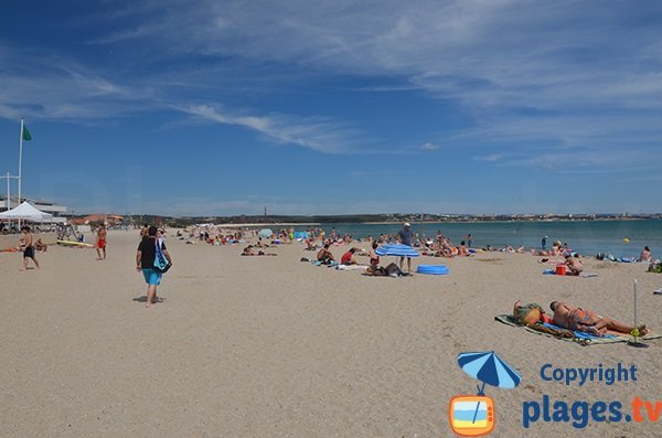 Beach near the port of Fos sur Mer in France