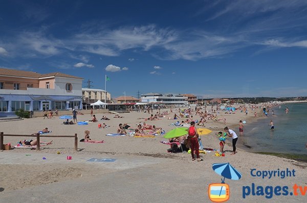 Main beach in Fos sur Mer in France