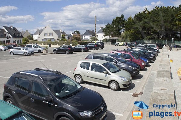 Parking de la Grande Plage de Gâvres dans le centre ville