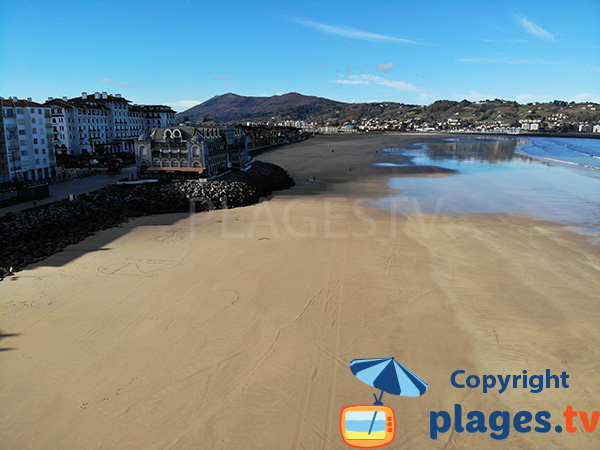 Partie centrale de la plage d'Hendaye