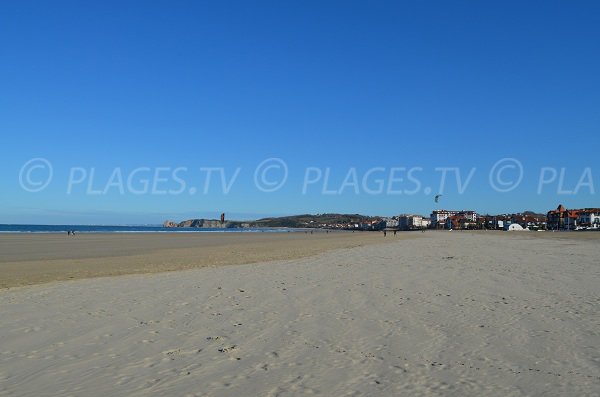 Hendaye beach in France